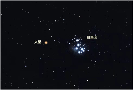【交广新闻】周四将上演火星合昴星团天象
