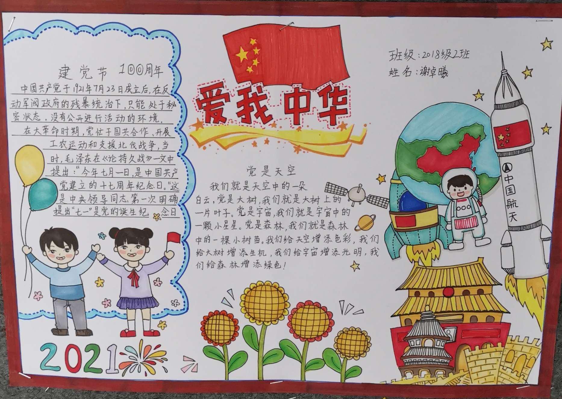 建党一百周年主题绘画,建党100周年绘画图大全 【童心向党】百外春蕾小学向建党100周年献礼