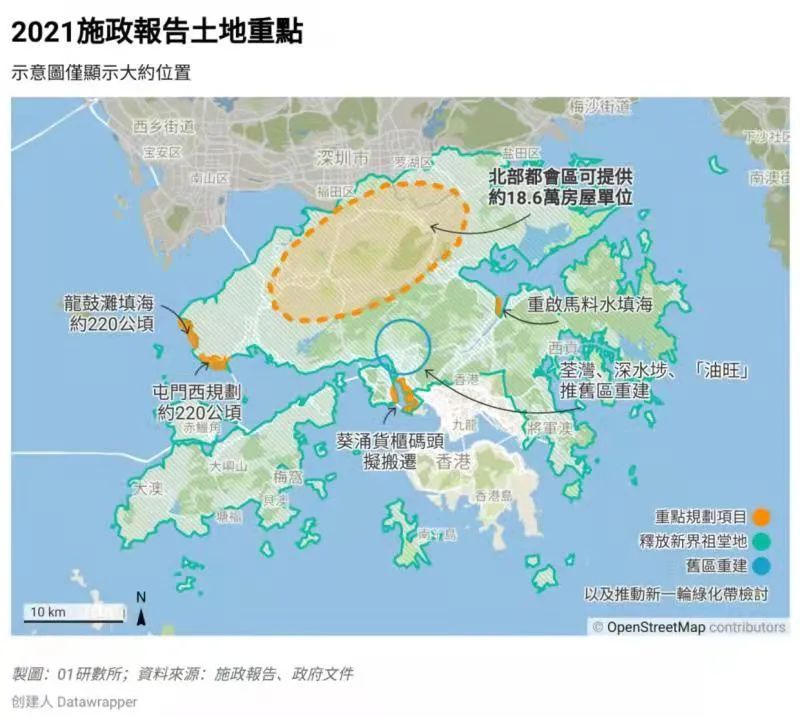 "北部都会区"的拔地而起也将改变香港"南重北轻"的城市布局,为这座