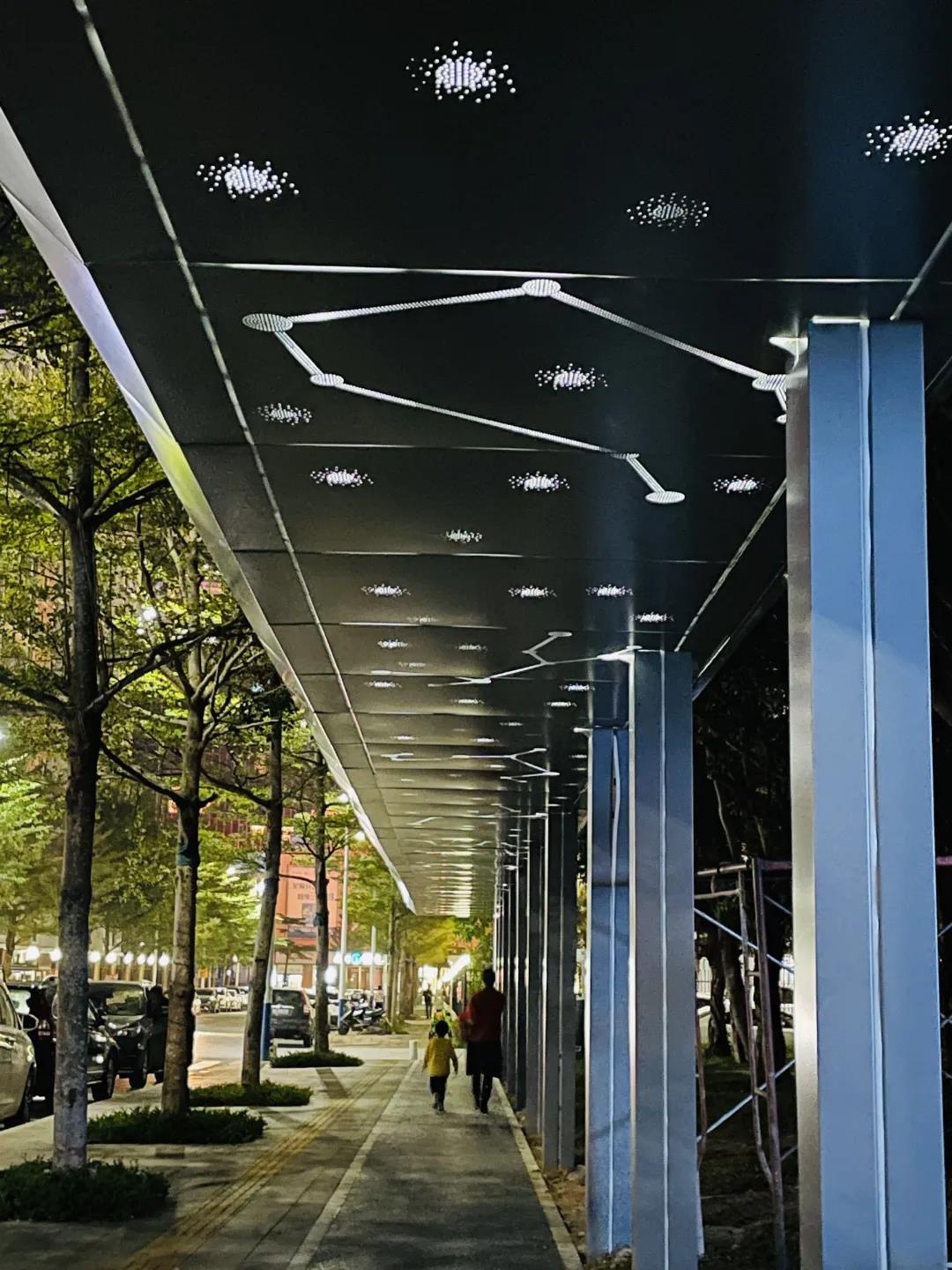 唯美又有科技感深汕合作区首条风雨连廊示范段正式投入使用