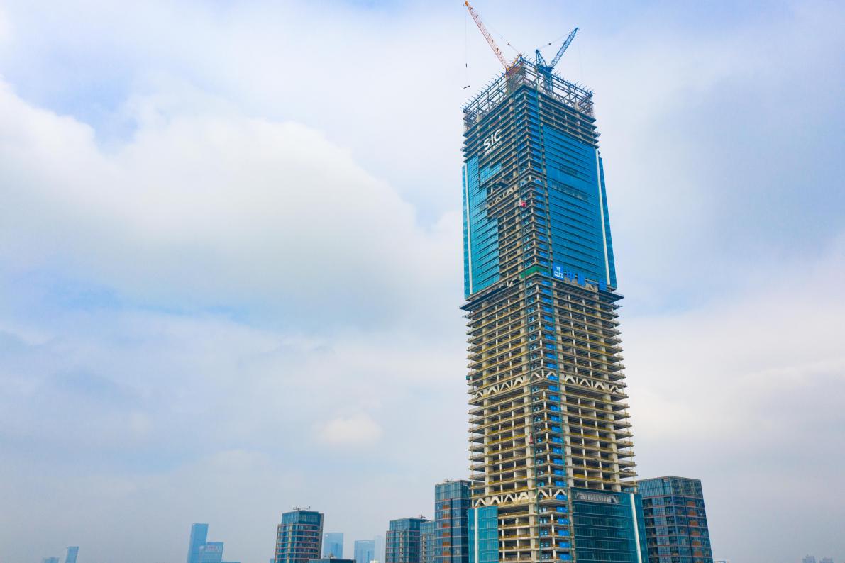 全新tod城市垂直综合体深湾汇云中心稳步建设中