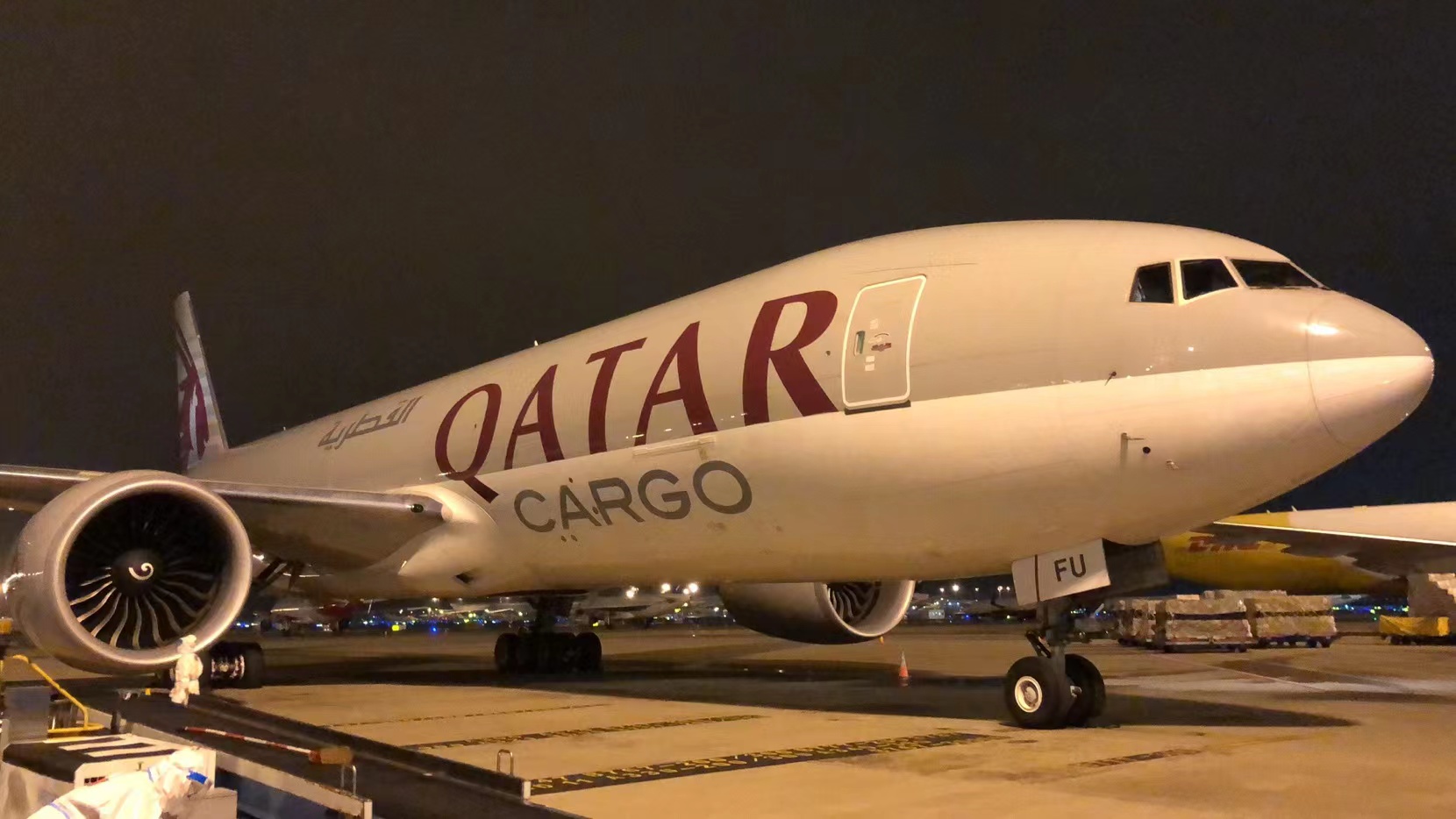 据了解,"深圳=多哈"航线由卡塔尔航空波音777全货机执飞,每周运行1班.