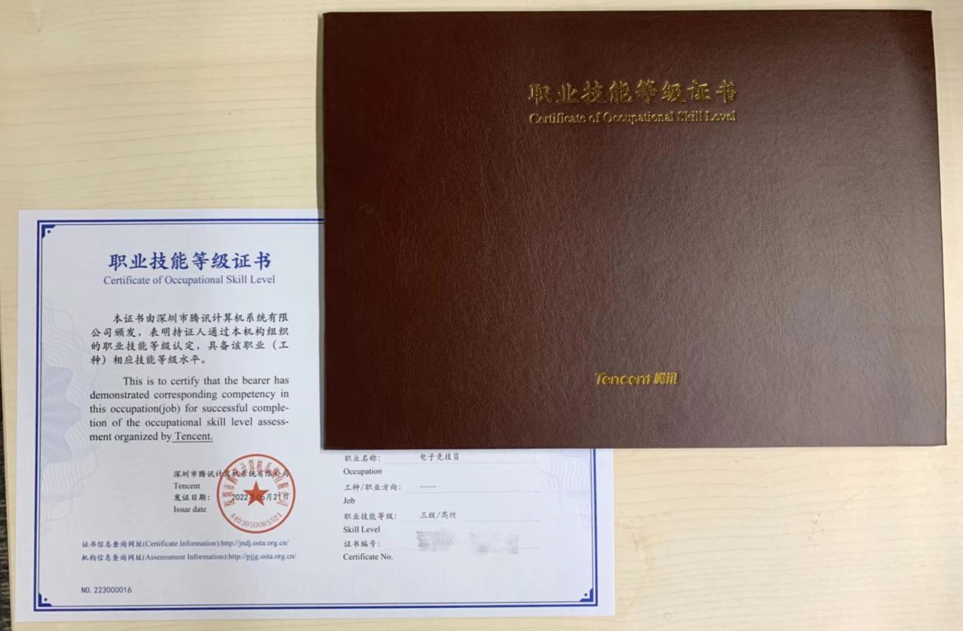 深圳试点开启电子竞技员职业等级技能认证工作首批职业技能等级证书